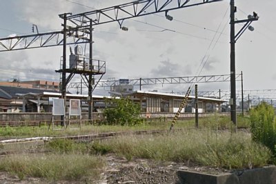 粟津駅ホームを北側から