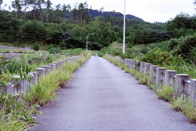 天端上は自動車が通行可能です