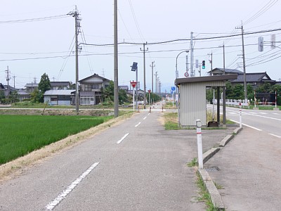 左側の電柱はどう見ても線路そばに立っているものでは
