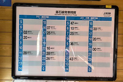 発車時刻表