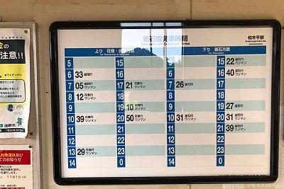 発車時刻表