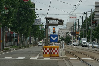 広小路停留場上りホーム
