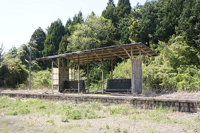 鵜川駅島式ホーム