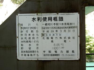 水利使用標識