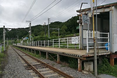 単式ホームと駅舎