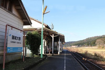 ホームに駅名標