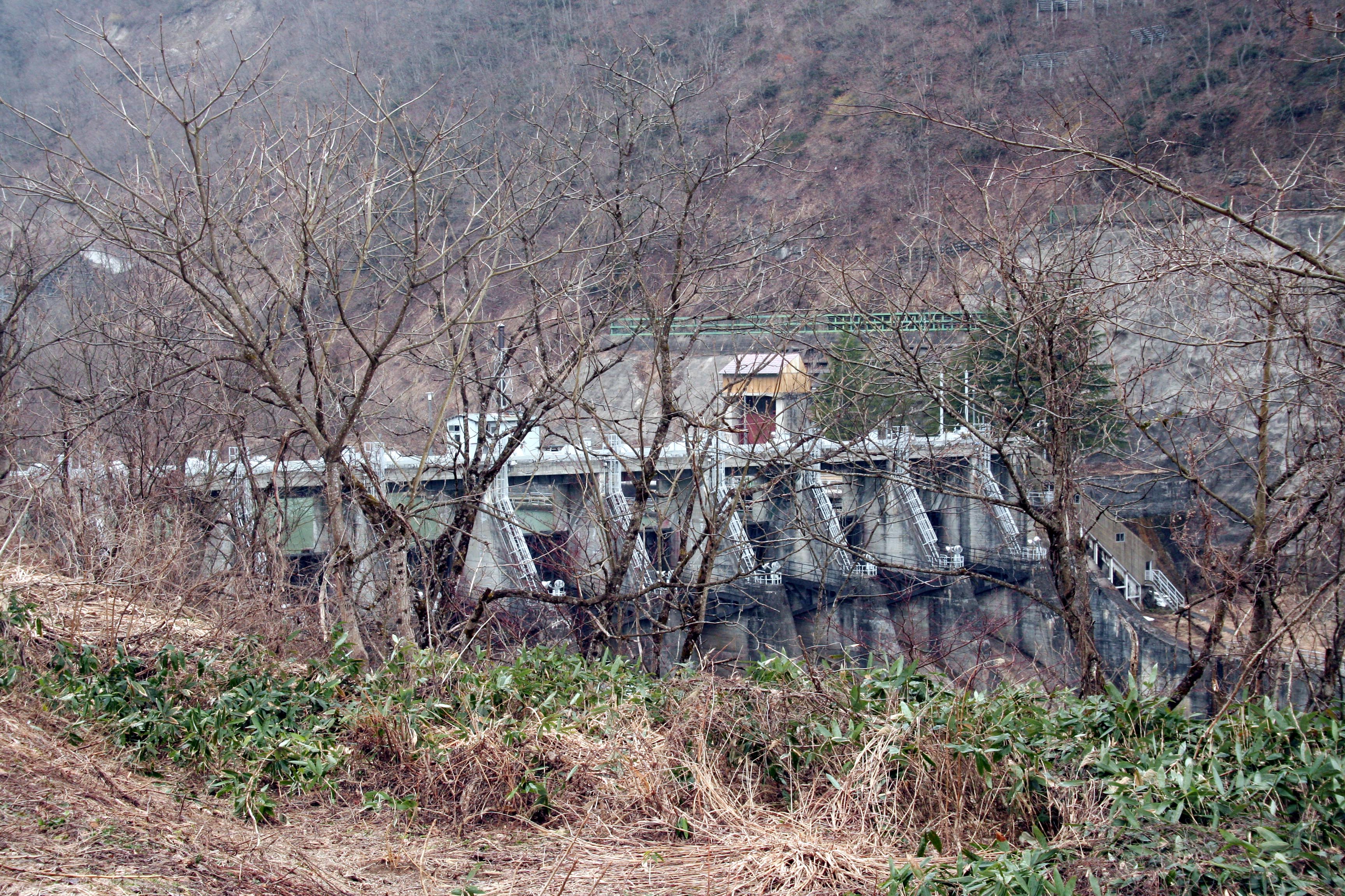 打保ダムを右岸より