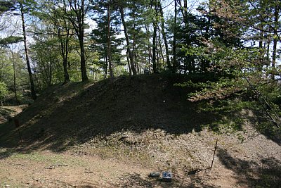 和田山城　櫓台跡と空堀