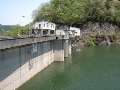 左岸上流から堤体